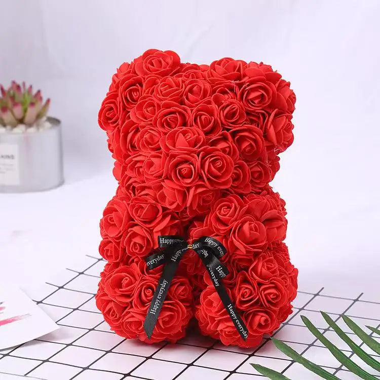 Artificial Rose Bear with Box