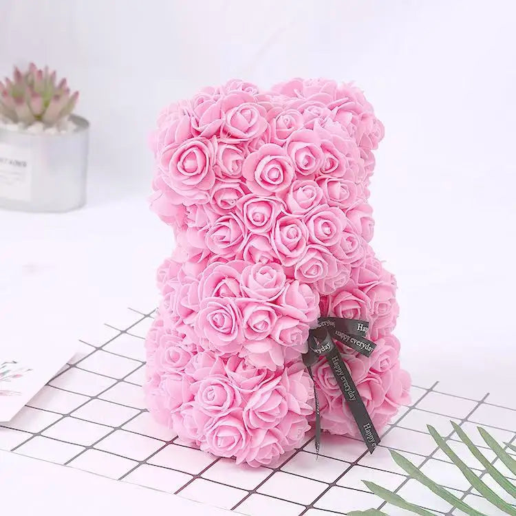 Artificial Rose Bear with Box