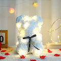 Artificial Rose Flower Bear with Box & Light