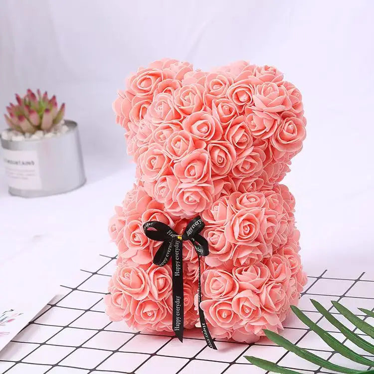 Artificial Rose Bear with Box