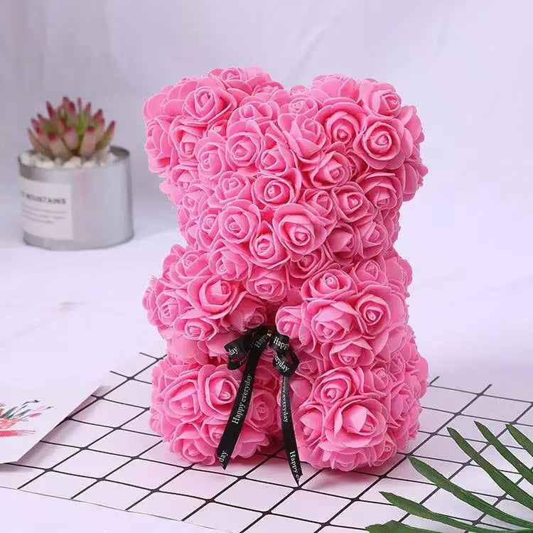 Artificial Rose Bear with Box