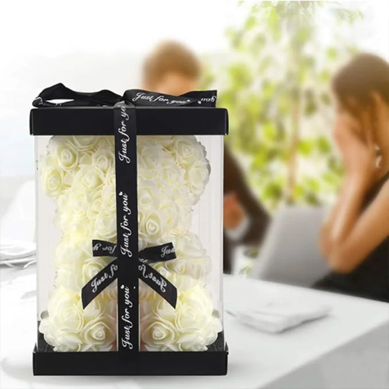 Artificial Rose Bear with Box