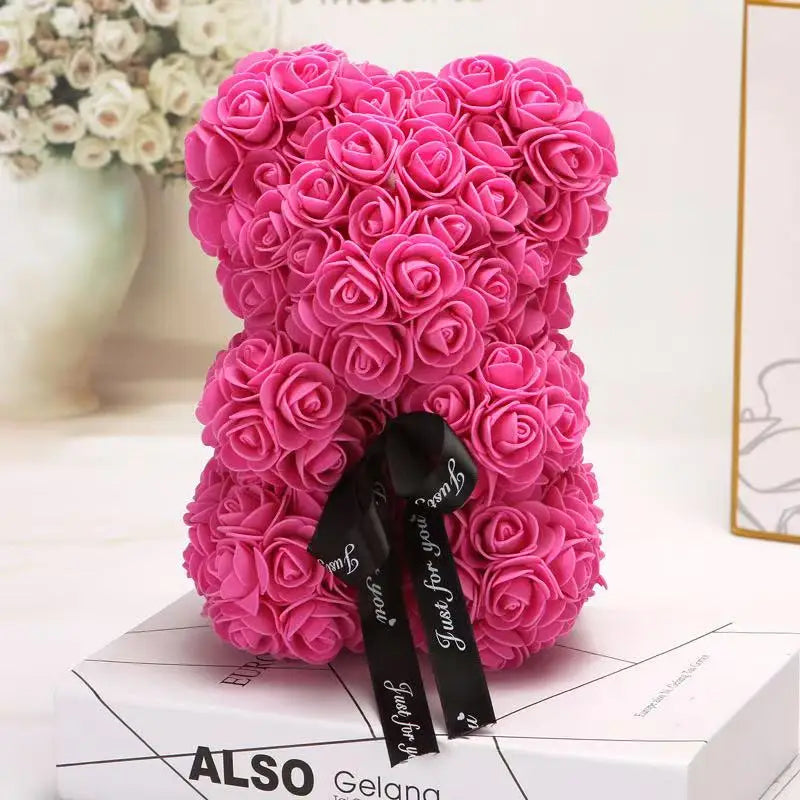 Artificial Rose Bear with Box