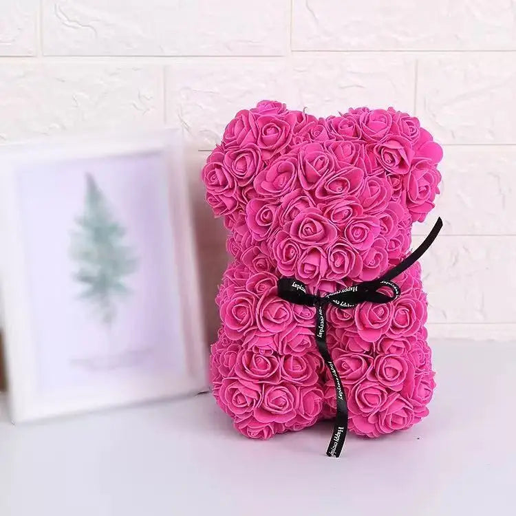 Artificial Rose Bear with Box